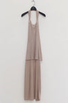 SWAYING/KNIT seamless halter neck long skirt SW24SS2L17 almond color PS68